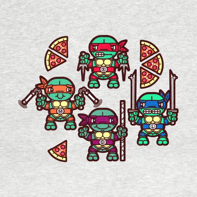 Teenage Mutant Ninja Turtles Pizza Party by chobopop